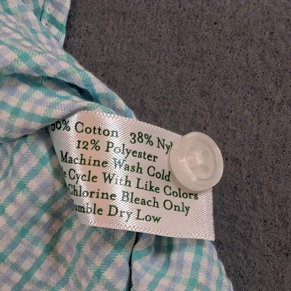 Criquet Mens Short Sleeve Seersucker Button Down Shirt‎ Size XL Fishing Vented - Picture 6 of 8